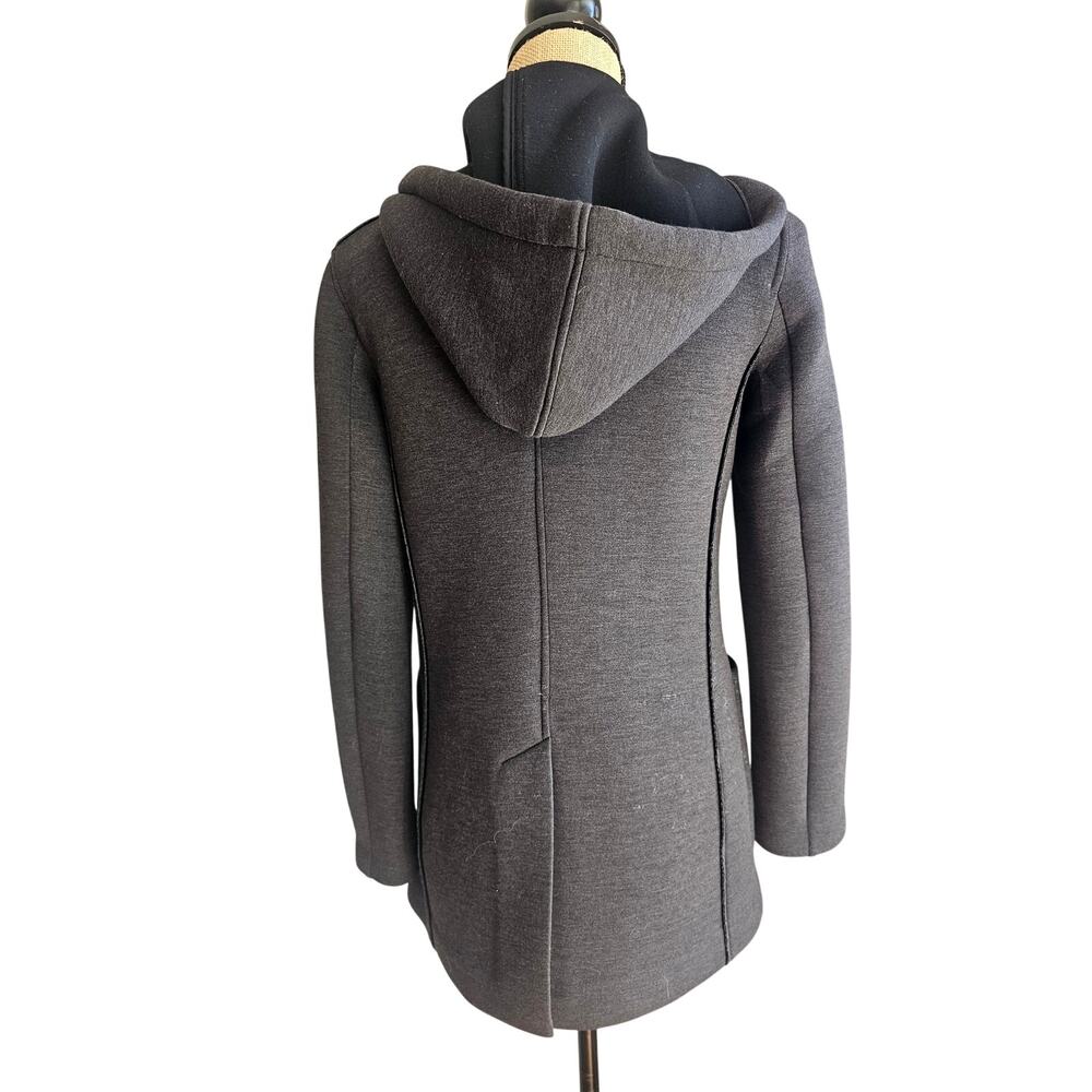 Nic+Zoe Hooded Gray Jacket With Pockets Elegant Casual Traditional XS - Picture 2 of 6